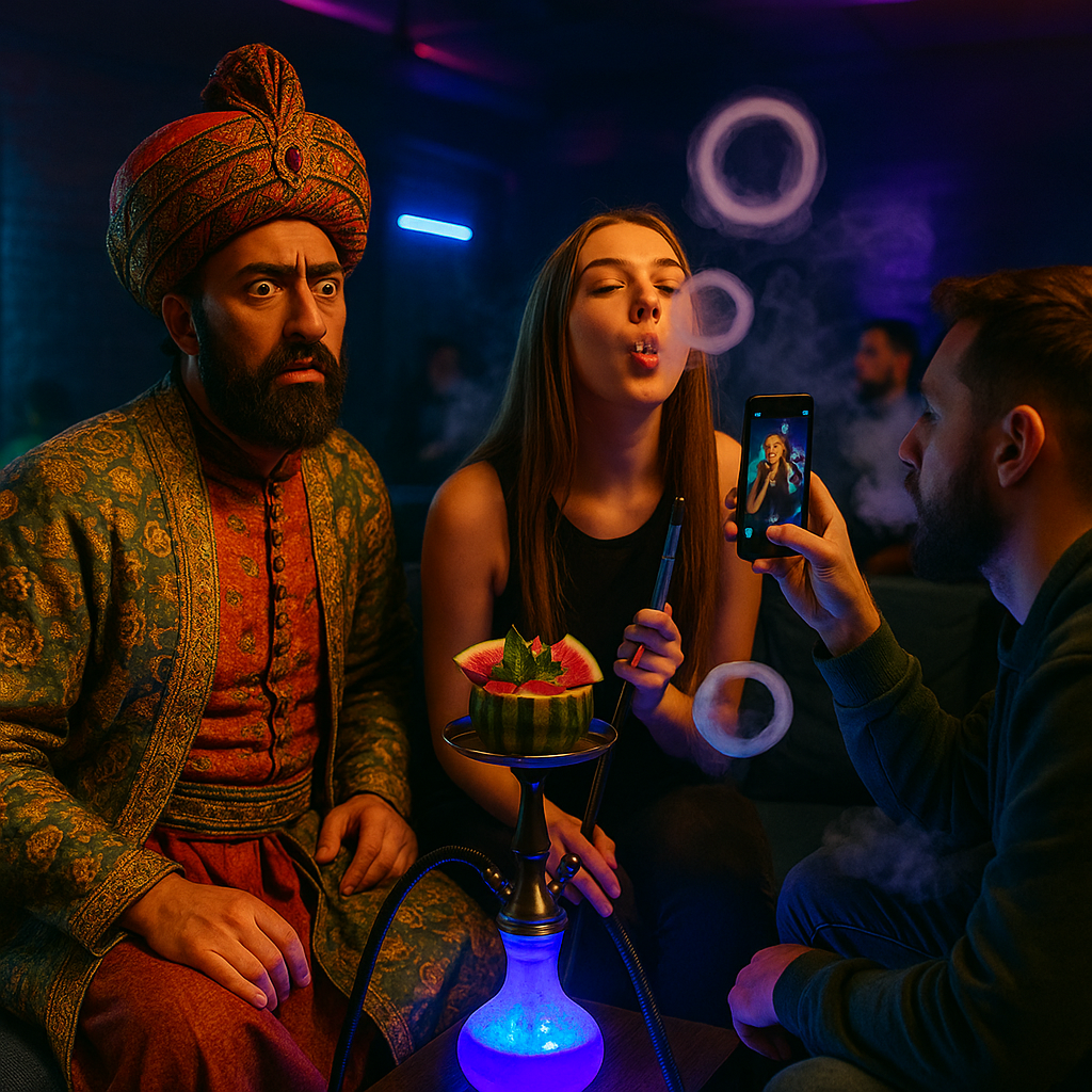 AI generated modern hookah culture